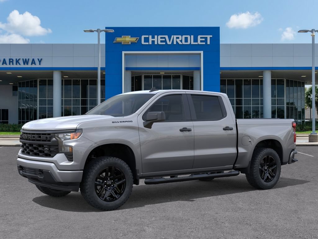 New 2026 Chevrolet Silverado 1500 Custom w/ Turbomax Blackout Package RWD image 2