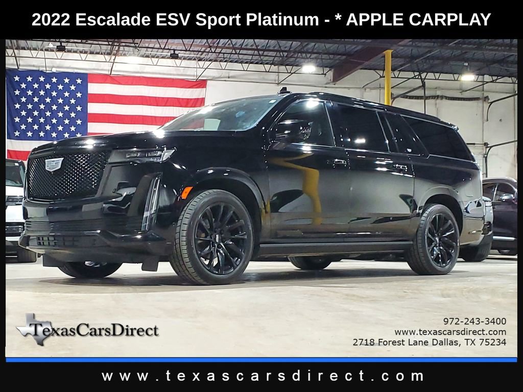 Used 2022 Cadillac Escalade ESV Sport Platinum w/ LPO, ONYX Package AWD/4WD image 1