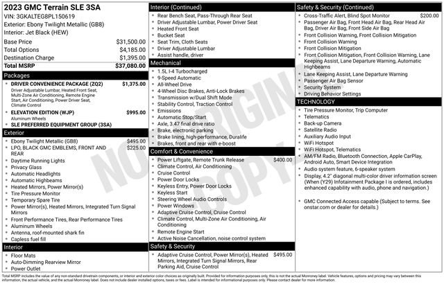 Used 2023 GMC Terrain SLE w/ Driver Convenience Package image 6