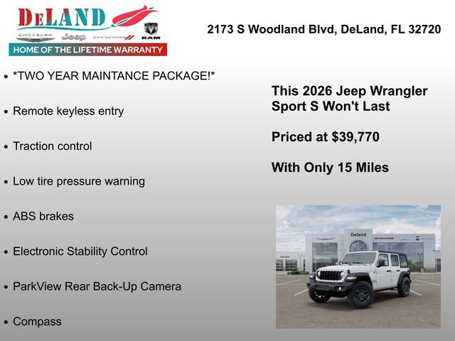 New 2026 Jeep Wrangler Unlimited Sport AWD/4WD image 6