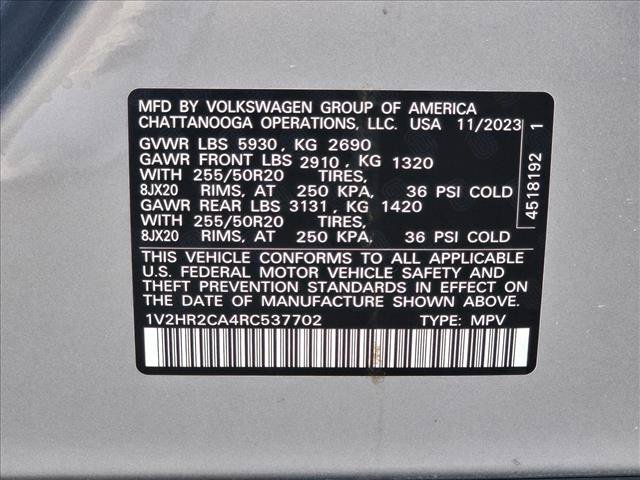 Used 2024 Volkswagen Atlas SE AWD/4WD image 22