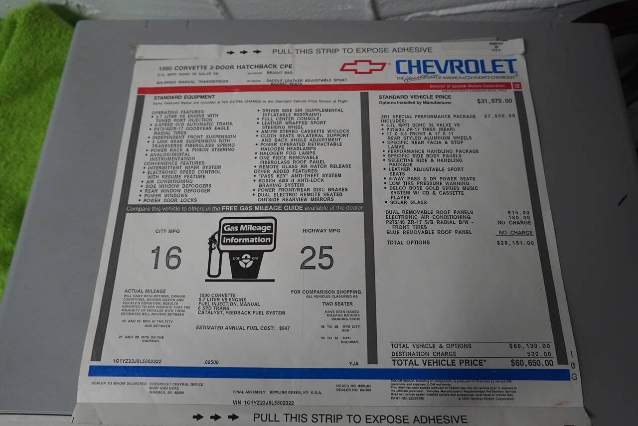 Used 1990 Chevrolet Corvette ZR-1 RWD image 33