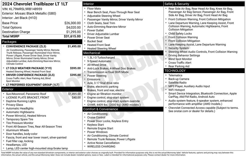 Used 2024 Chevrolet TrailBlazer LT w/ Convenience Package AWD/4WD image 5