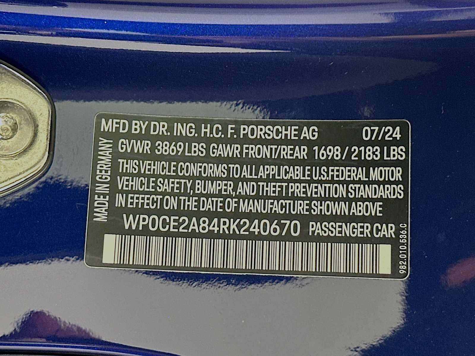 Certified 2024 Porsche 718 Boxster Spyder RS RWD image 30