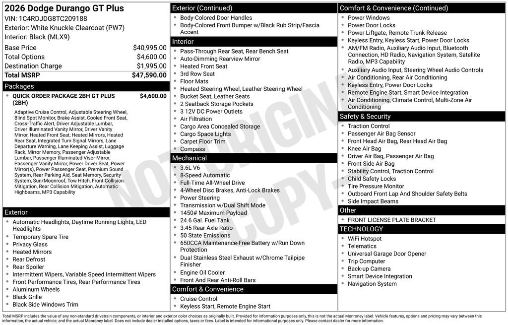 Used 2026 Dodge Durango GT AWD/4WD image 9