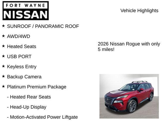 New 2026 Nissan Rogue Platinum w/ Platinum Premium Package image 8