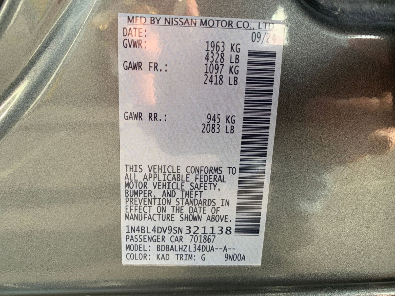 Used 2025 Nissan Altima 2.5 SV image 28