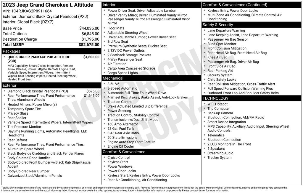 Used 2023 Jeep Grand Cherokee L Laredo AWD/4WD image 13
