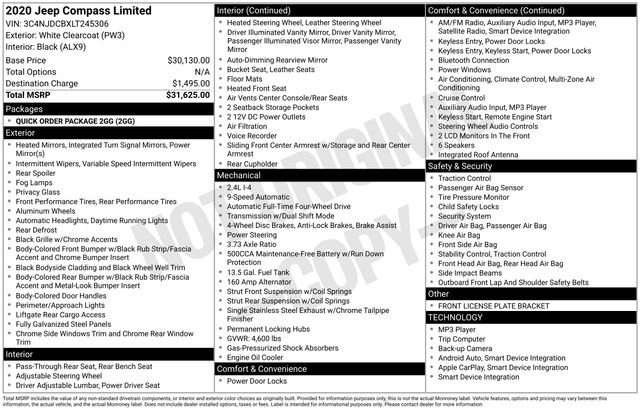 Used 2020 Jeep Compass Limited image 8