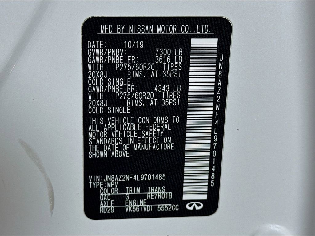 Used 2020 INFINITI QX80 Luxe w/ All-Season Package image 42