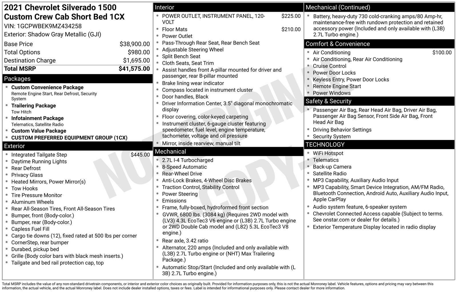 Used 2021 Chevrolet Silverado 1500 Custom RWD image 12