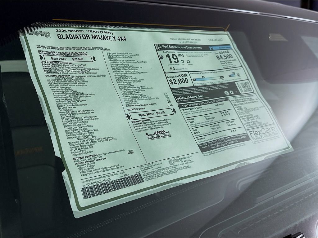 New 2026 Jeep Gladiator Mojave AWD/4WD image 13