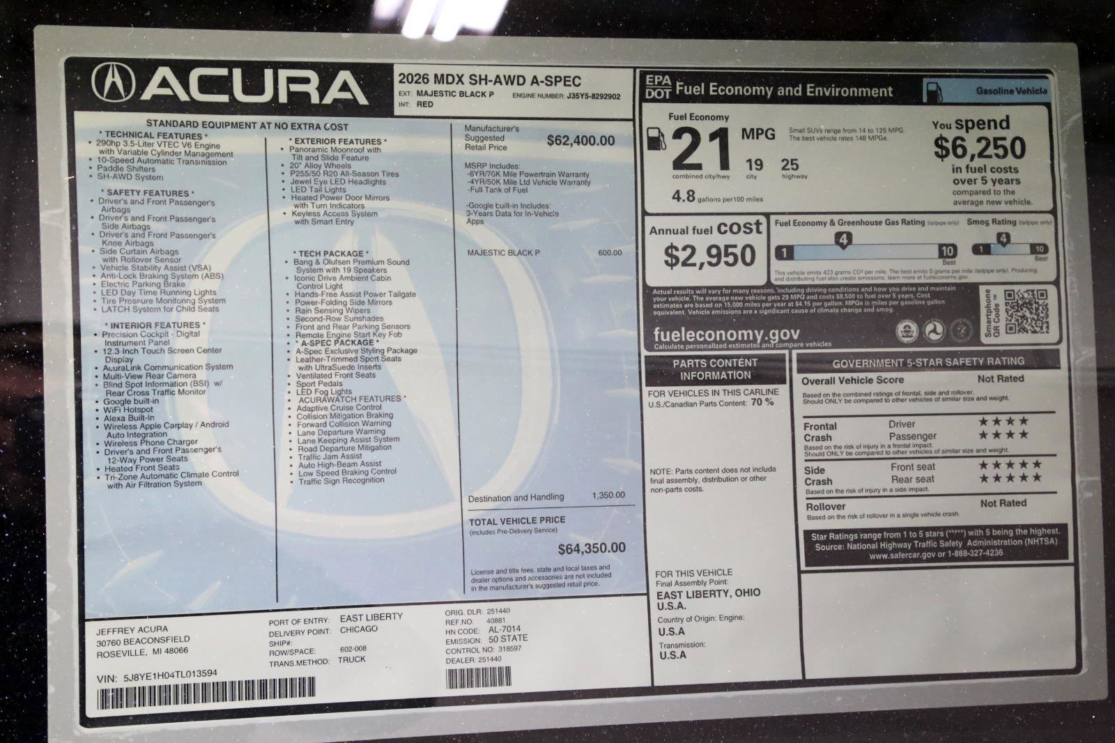 New 2026 Acura MDX A-Spec image 22