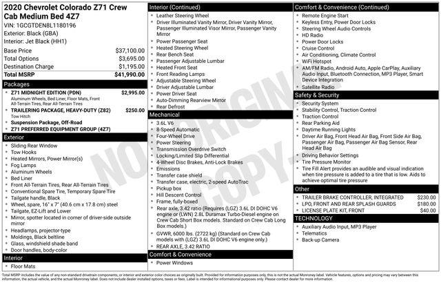 Used 2020 Chevrolet Colorado Z71 w/ Z71 Midnight Edition image 5