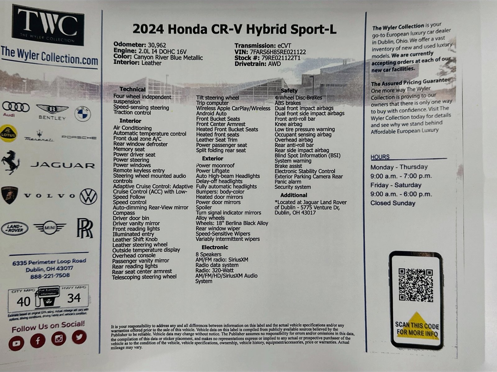 Used 2024 Honda CR-V Sport-L image 46