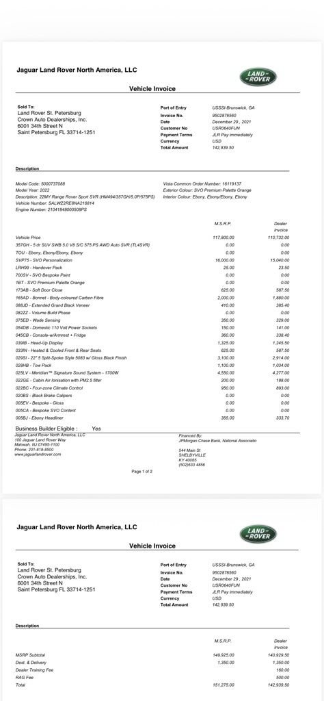 Used 2022 Land Rover Range Rover Sport SVR AWD/4WD image 48