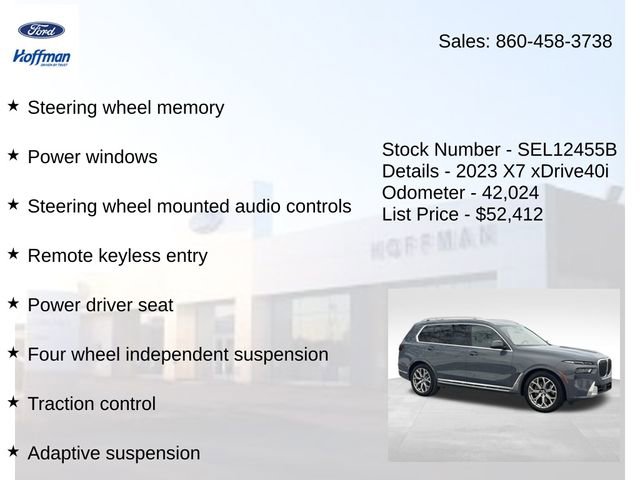 Used 2023 BMW X7 xDrive40i w/ Premium Package image 25