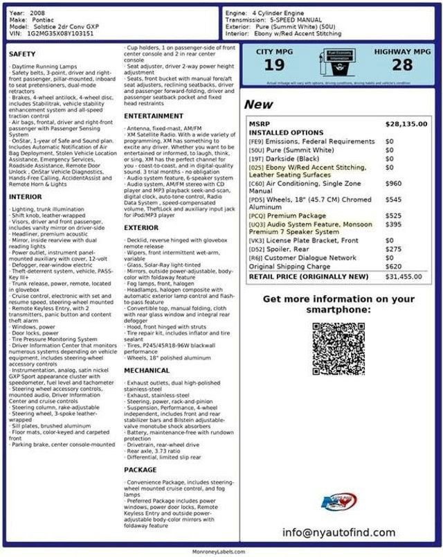 Used 2008 Pontiac Solstice GXP w/ Premium Package image 24