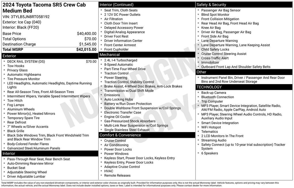 Used 2024 Toyota Tacoma SR5 AWD/4WD image 35