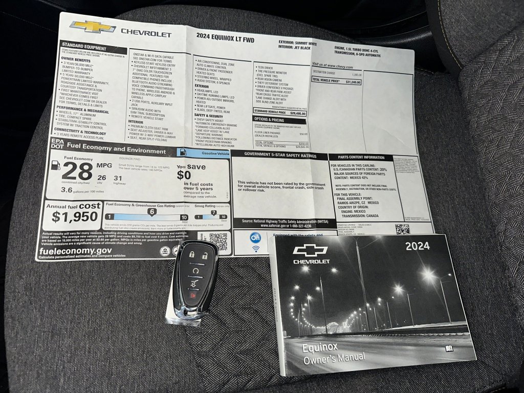 Certified 2024 Chevrolet Equinox LT w/ LPO, Floor Liner Package image 16