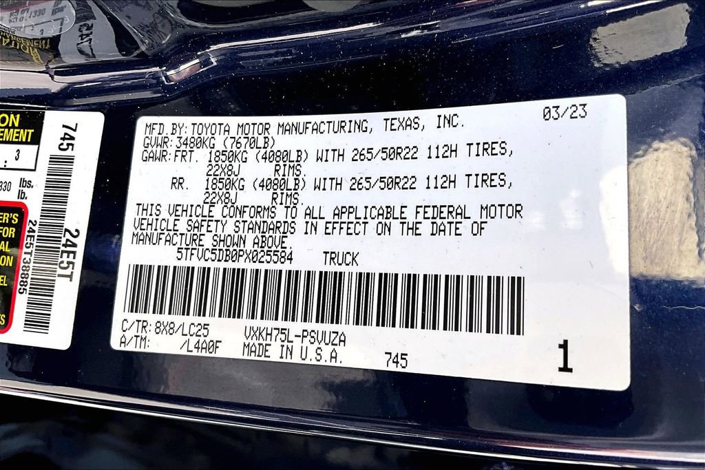 Used 2023 Toyota Tundra Capstone AWD/4WD image 34