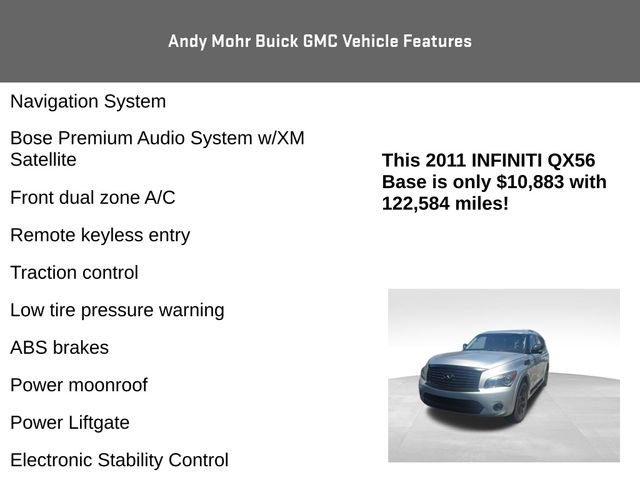 Used 2011 INFINITI QX56 4WD w/ Theater Pkg image 4