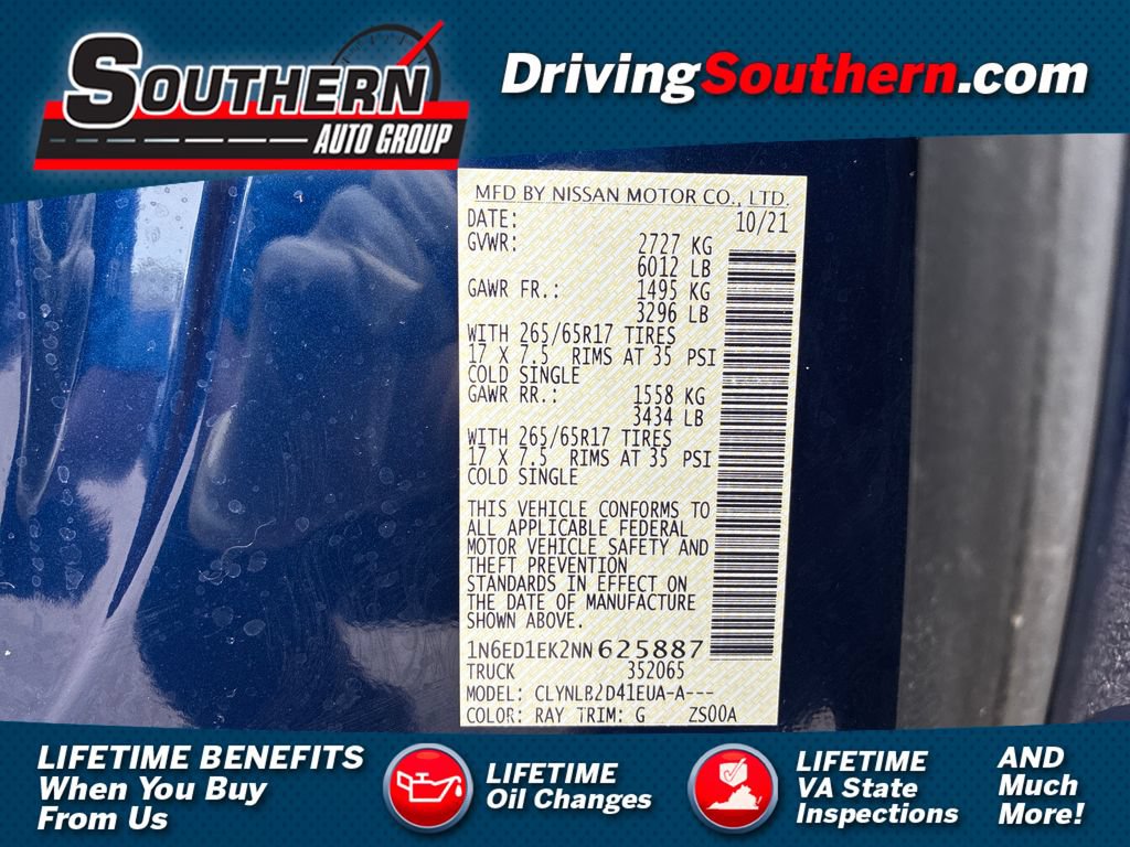 Used 2022 Nissan Frontier SV w/ Technology Package