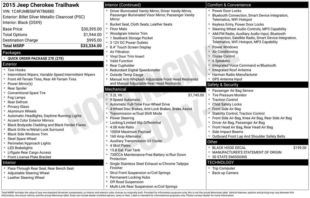 Used 2015 Jeep Cherokee Trailhawk image 36