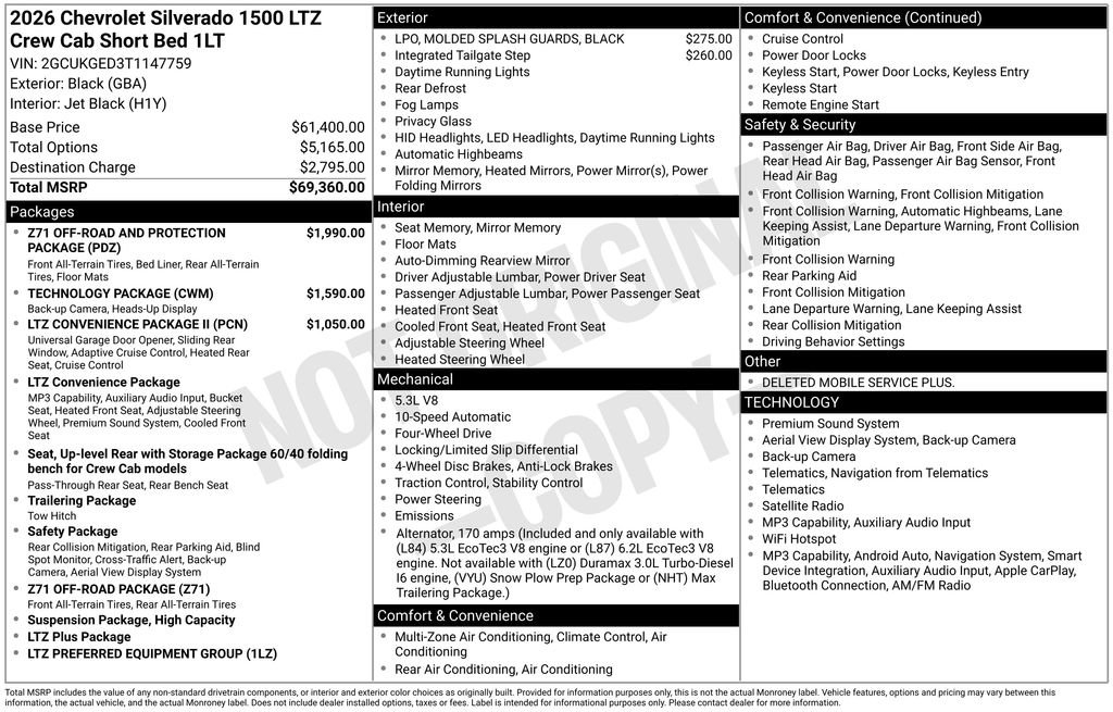Certified 2026 Chevrolet Silverado 1500 LTZ AWD/4WD image 7