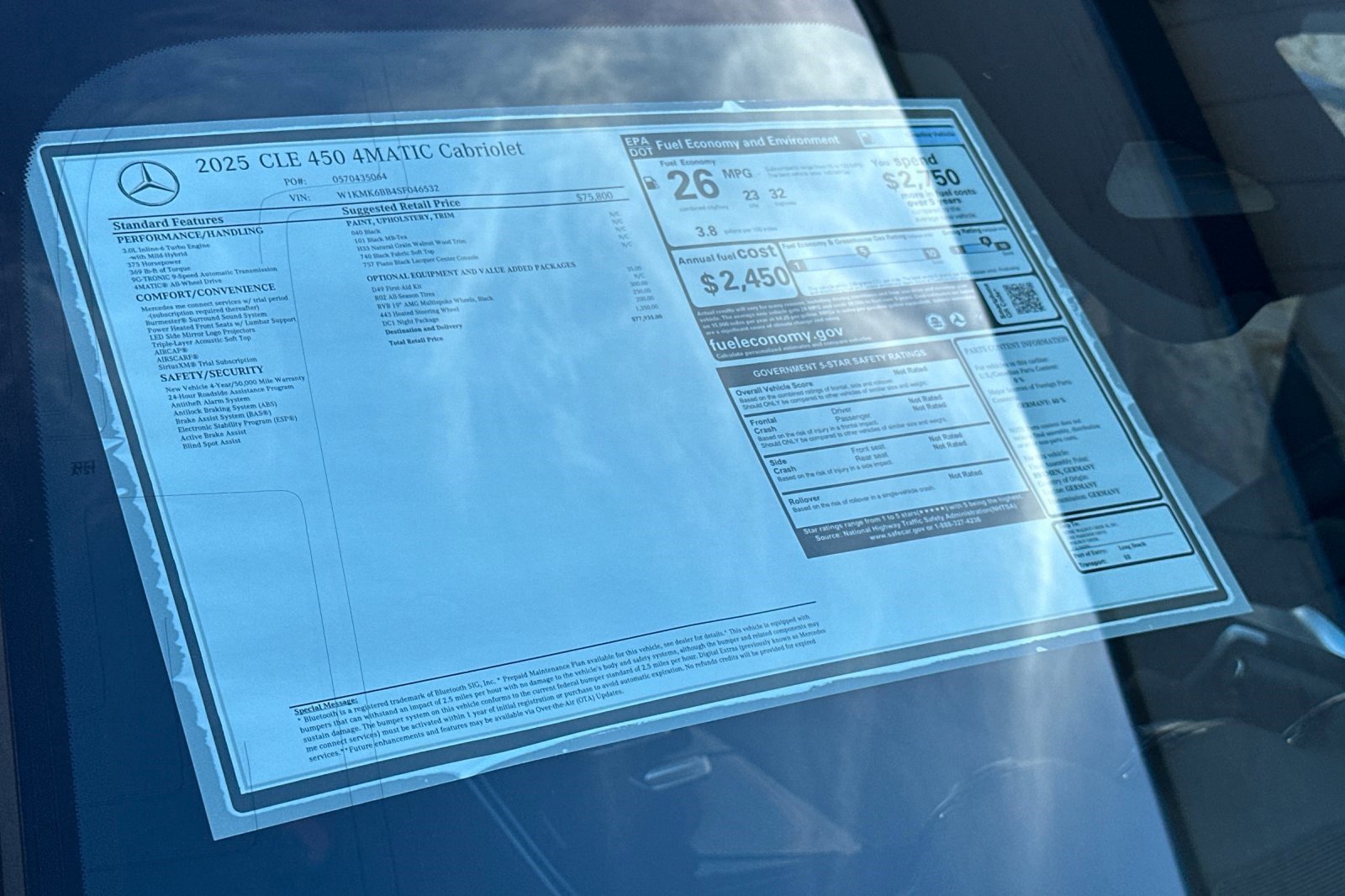 New 2025 Mercedes-Benz CLE 450 4MATIC Cabriolet image 29