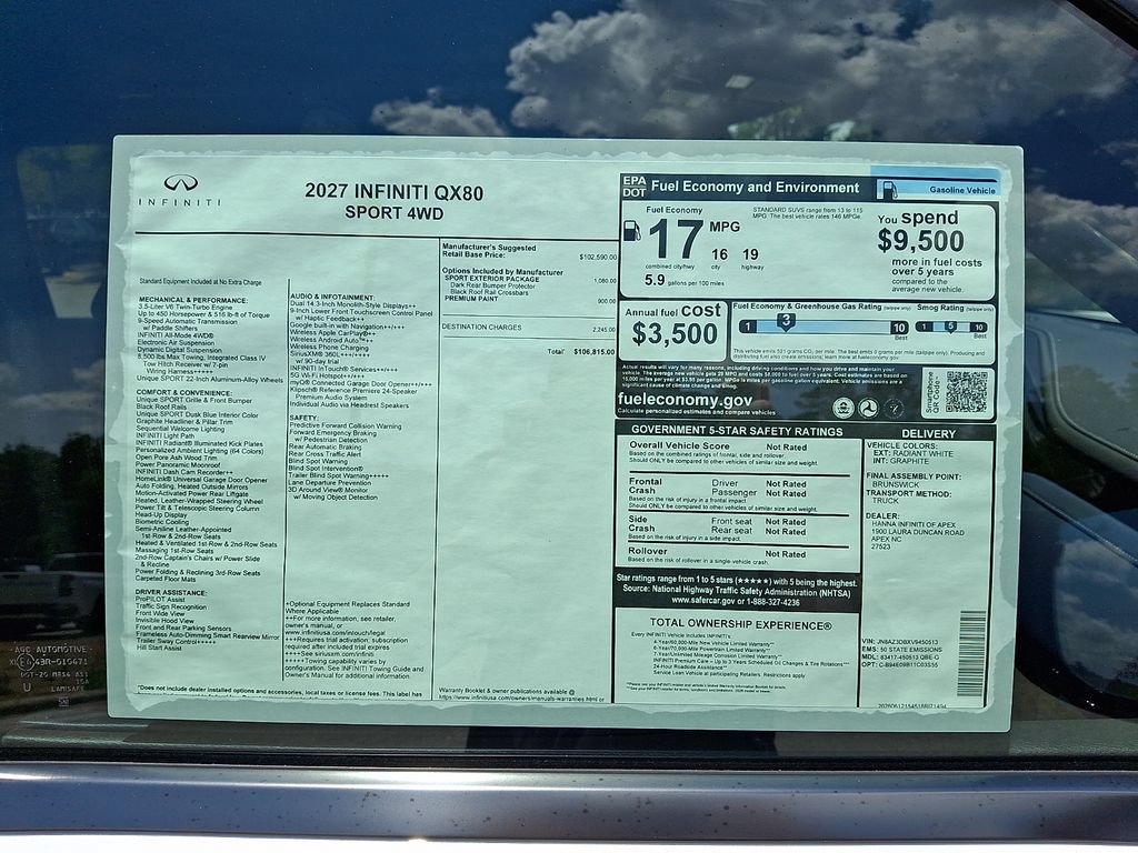 New 2027 INFINITI QX80 Sensory AWD/4WD image 19