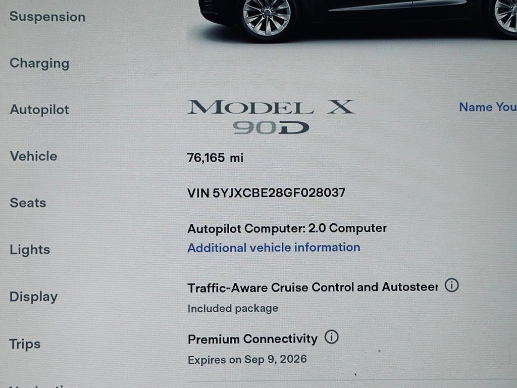 Used 2016 Tesla Model X 90D AWD/4WD image 37