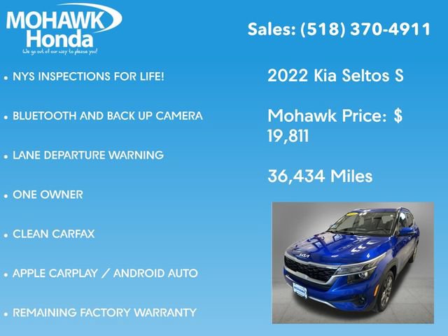 Used 2022 Kia Seltos S FWD image 7