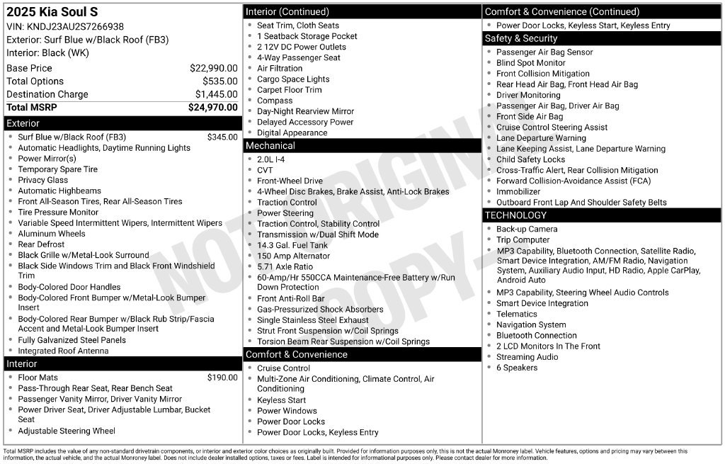 Used 2025 Kia Soul S FWD image 25