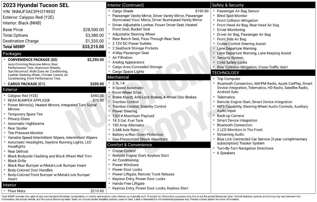 Used 2023 Hyundai Tucson SEL w/ Convenience Package FWD image 14