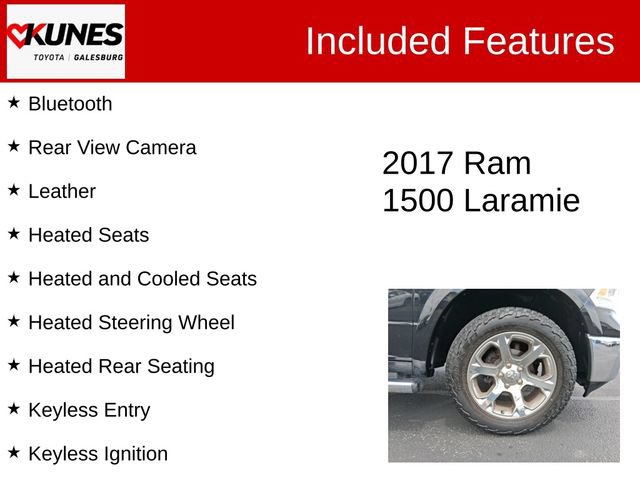 Used 2017 RAM 1500 Laramie w/ Convenience Group AWD/4WD image 2