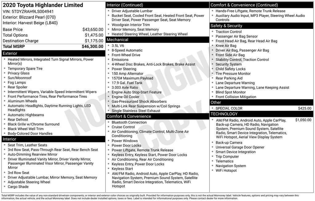 Used 2020 Toyota Highlander Limited image 7