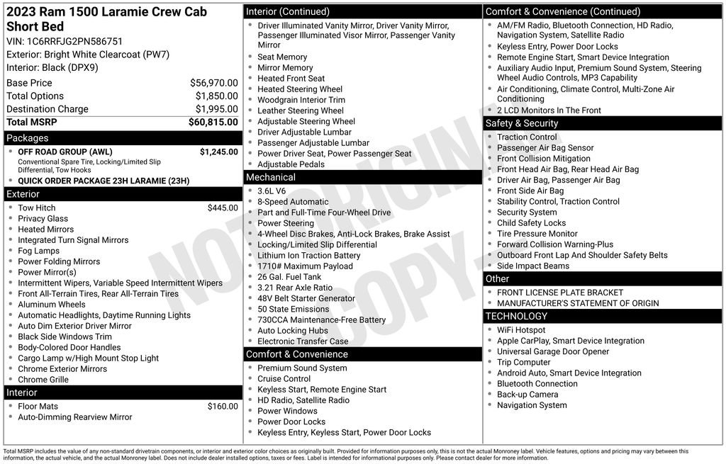 Used 2023 RAM 1500 Laramie w/ Off Road Group image 31