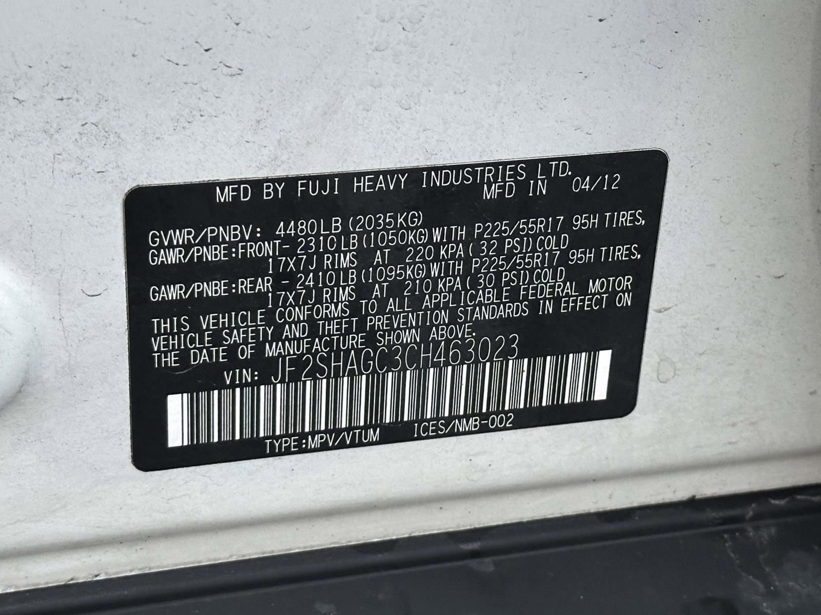 Used 2012 Subaru Forester 2.5X Touring image 10