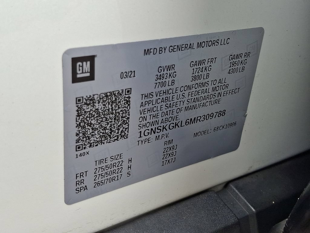 Certified 2021 Chevrolet Suburban High Country AWD/4WD image 28