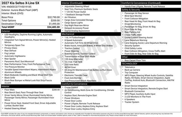 New 2027 Kia Seltos X-Line SX AWD/4WD image 5