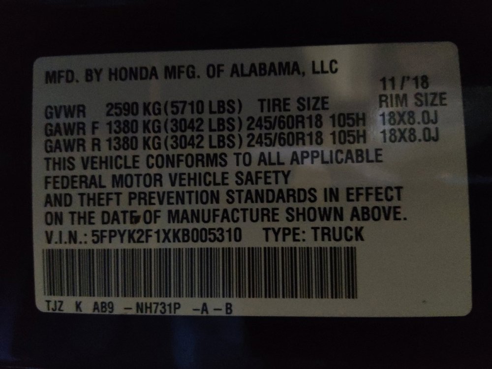 Used 2019 Honda Ridgeline Sport image 33