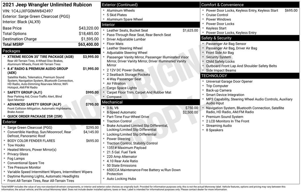 Used 2021 Jeep Wrangler Unlimited Rubicon w/ Xtreme Recon 35" Tire Package AWD/4WD image 9