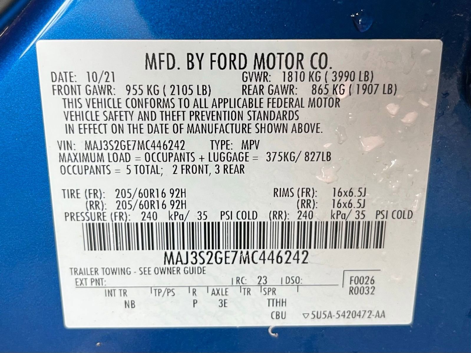 Used 2021 Ford EcoSport SE w/ Interior Protection Package FWD image 17