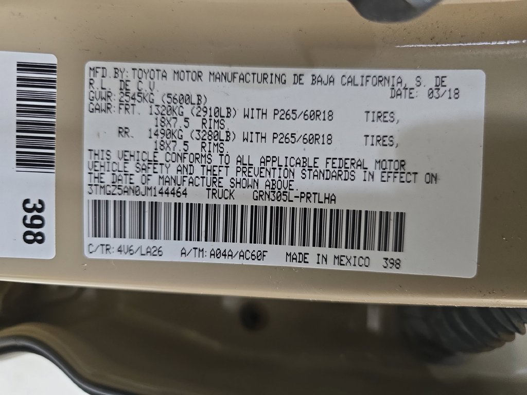 Certified 2018 Toyota Tacoma Limited AWD/4WD image 41
