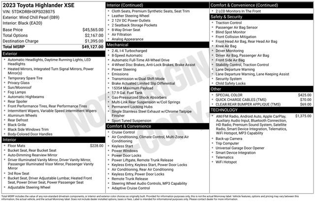 Used 2023 Toyota Highlander XSE AWD/4WD image 31