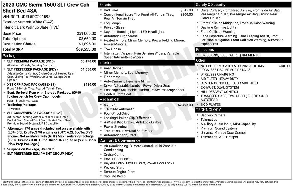 Used 2023 GMC Sierra 1500 SLT w/ SLT Premium Package image 6