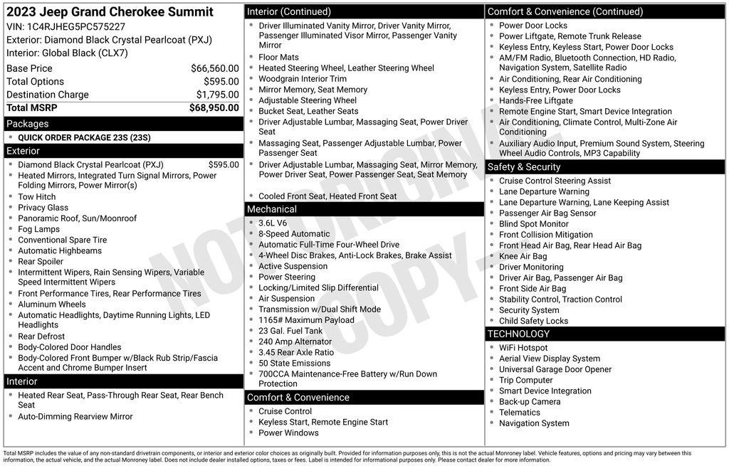 Certified 2023 Jeep Grand Cherokee Summit AWD/4WD image 13