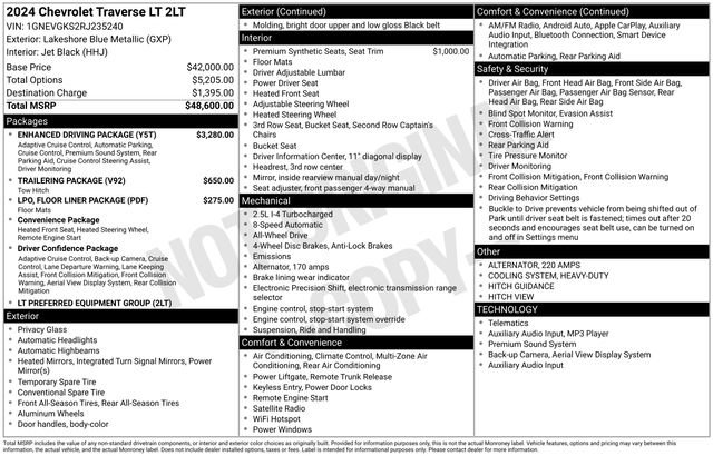 Used 2024 Chevrolet Traverse LT w/ Enhanced Driving Package image 5