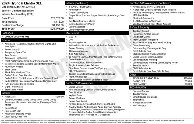 Used 2024 Hyundai Elantra SEL FWD image 11